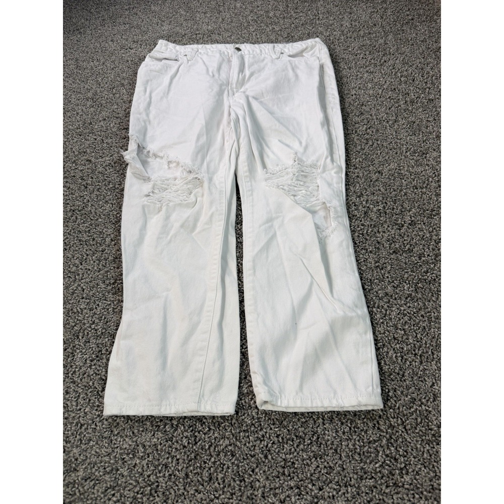 Good American Good Girlfriend Jeans Women's Size 14/32 White
